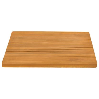 vidaXL Bath Mat Plain Brown 52 x 50 cm Solid Acacia Wood