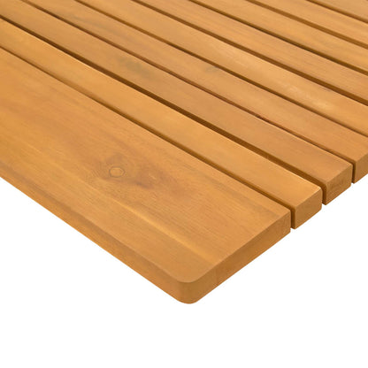 vidaXL Bath Mat Plain Brown 81 x 50 cm Wood