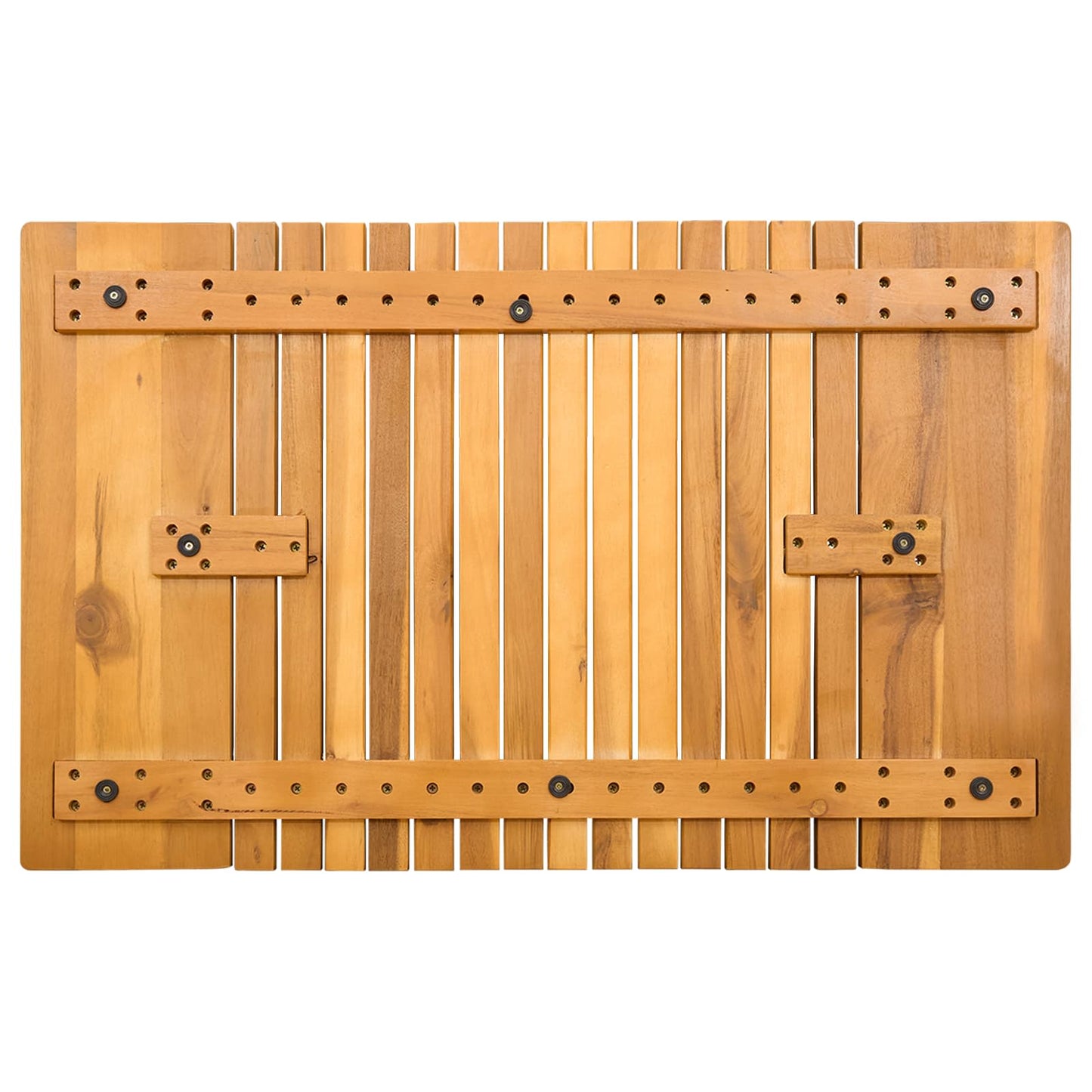vidaXL Bath Mat Plain Brown 81 x 50 cm Wood