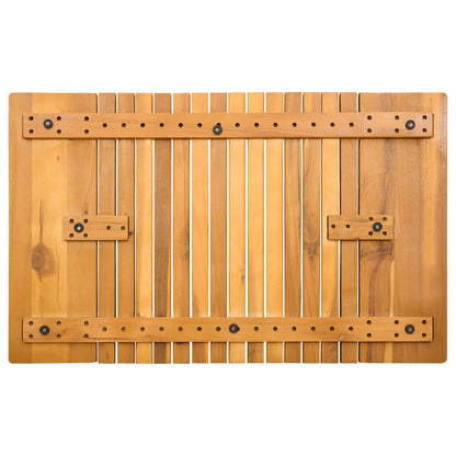 vidaXL Bath Mat Plain Brown 81 x 50 cm Wood