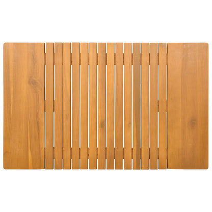 vidaXL Bath Mat Plain Brown 81 x 50 cm Wood