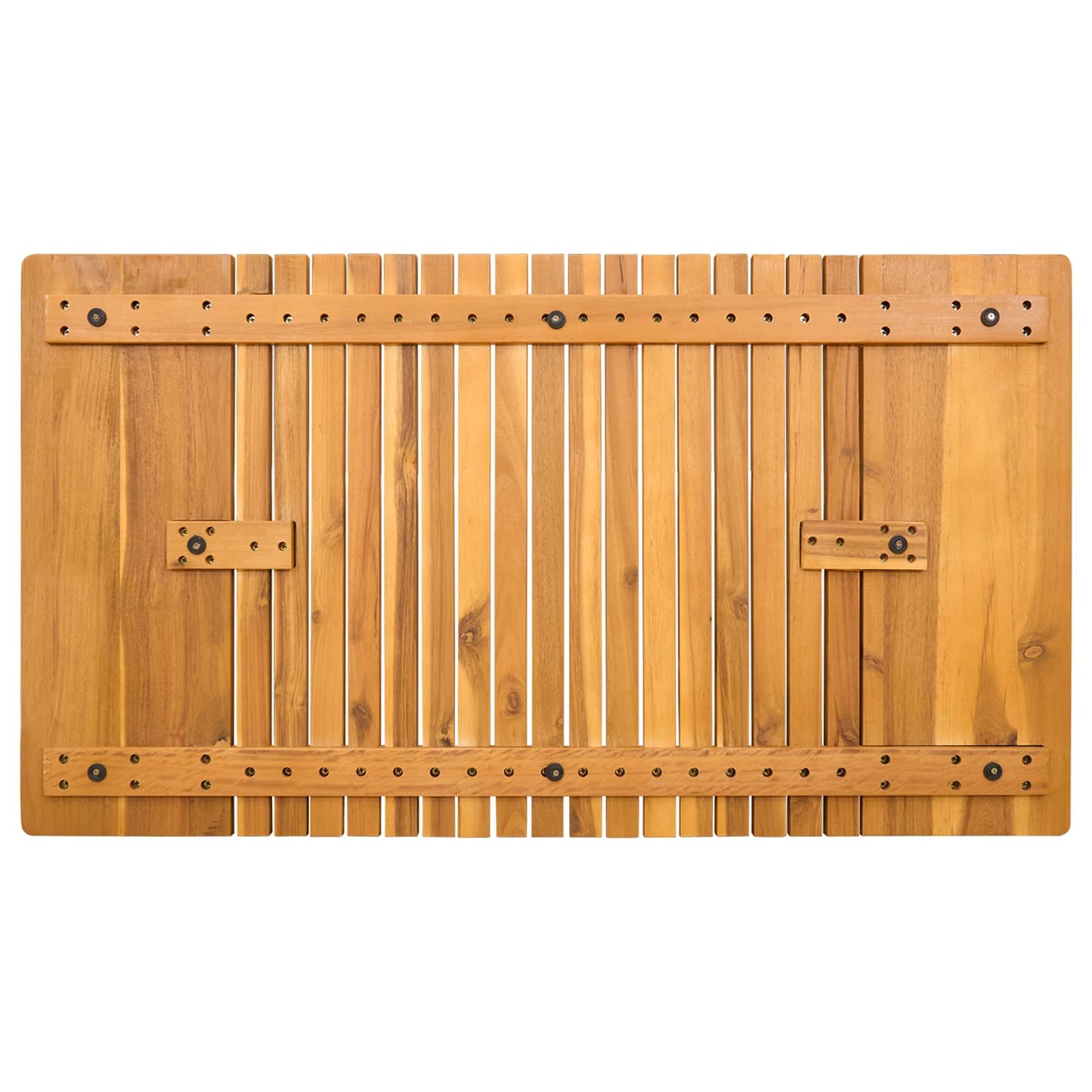 vidaXL Bath Mat Plain Brown 100 x 55 cm Solid Acacia Wood