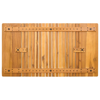 vidaXL Bath Mat Plain Brown 100 x 55 cm Solid Acacia Wood