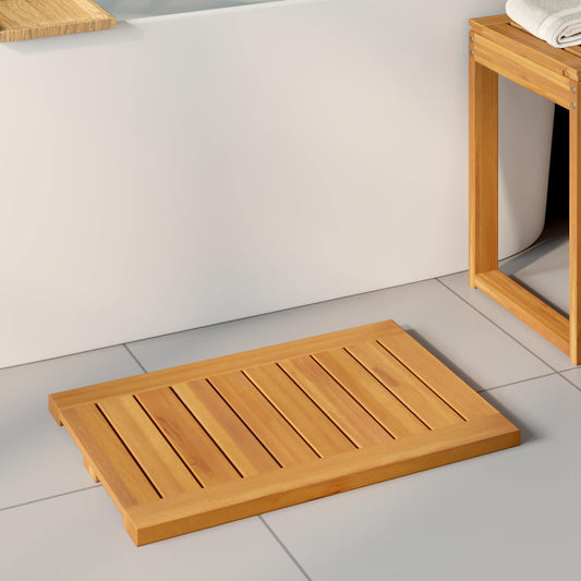 vidaXL Bath Mat Plain Brown 60 x 40 cm Solid Acacia Wood