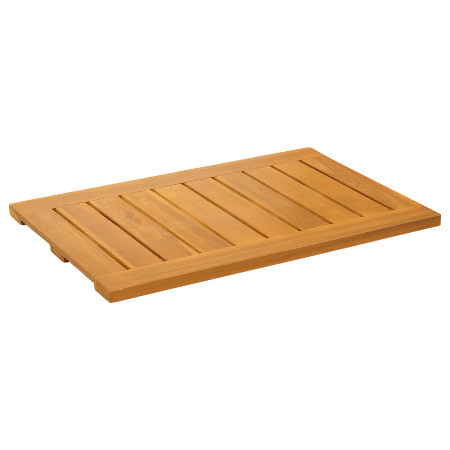 vidaXL Bath Mat Plain Brown 60 x 40 cm Solid Acacia Wood