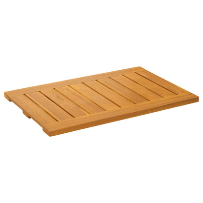 vidaXL Bath Mat Plain Brown 60 x 40 cm Solid Acacia Wood