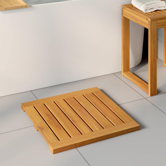 vidaXL Bath Mat Plain Brown 50 x 50 cm Solid Acacia Wood