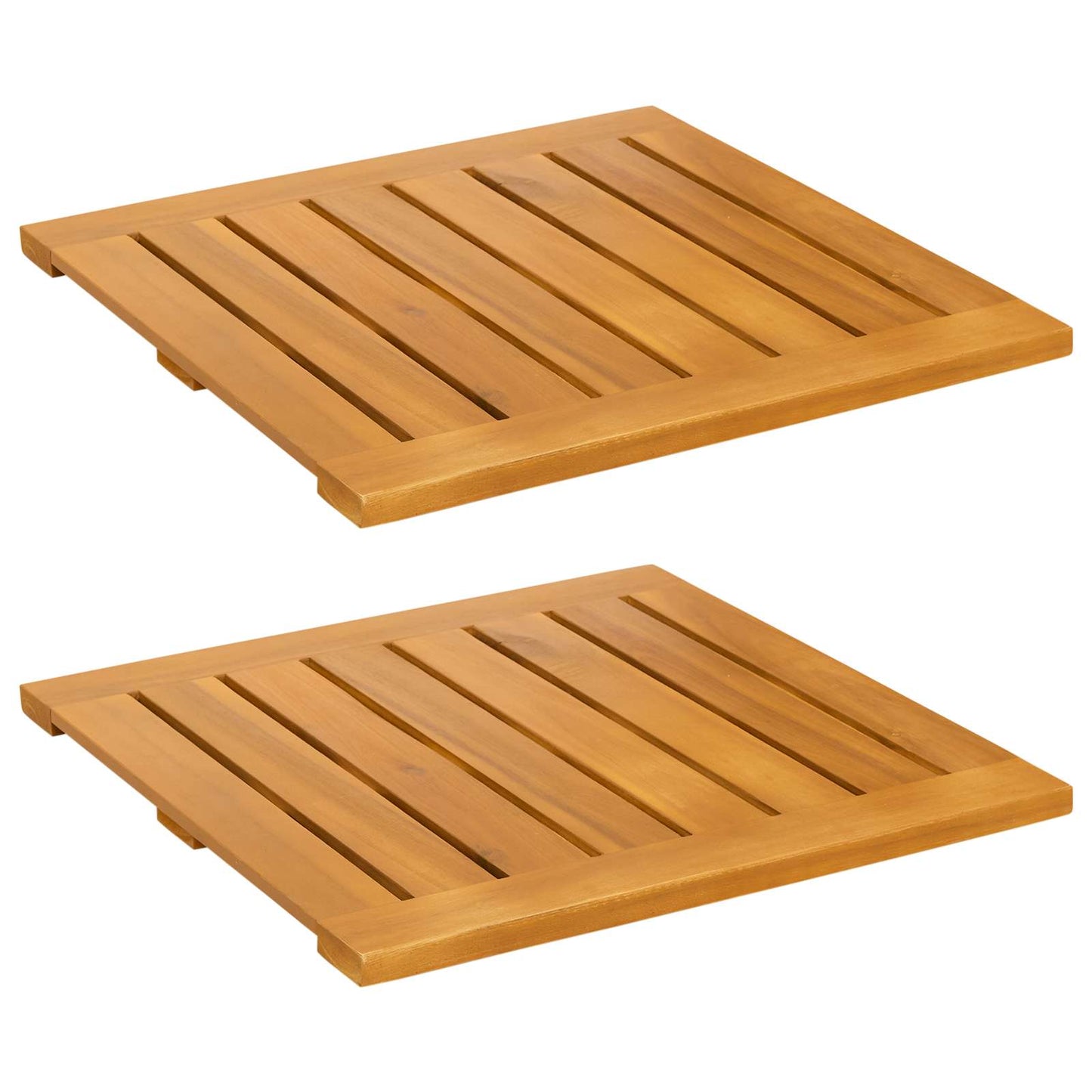 vidaXL Bath Mat Plain Brown 50 x 50 cm Solid Acacia Wood
