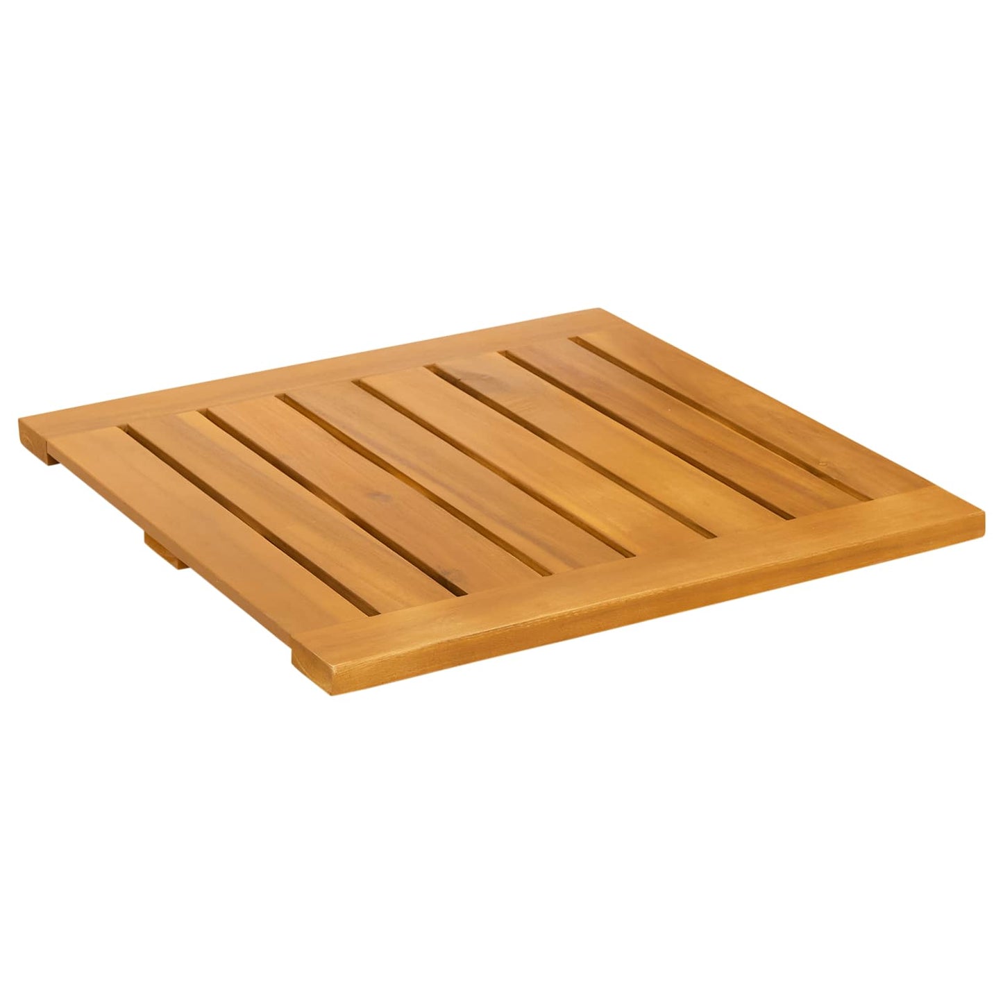 vidaXL Bath Mat Plain Brown 50 x 50 cm Solid Acacia Wood