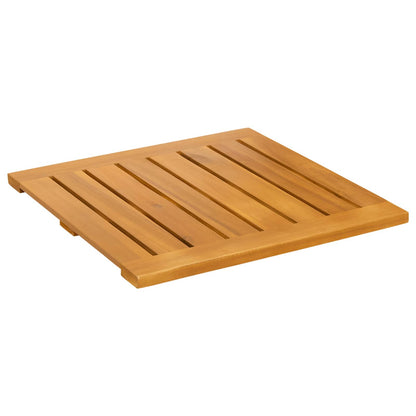 vidaXL Bath Mat Plain Brown 50 x 50 cm Solid Acacia Wood