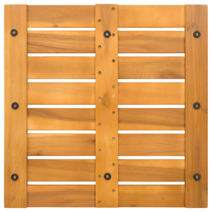 vidaXL Bath Mat Plain Brown 50 x 50 cm Solid Acacia Wood