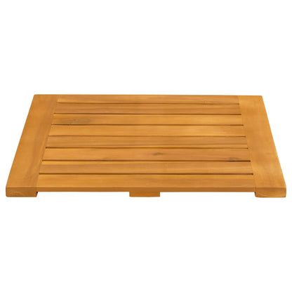 vidaXL Bath Mat Plain Brown 50 x 50 cm Solid Acacia Wood