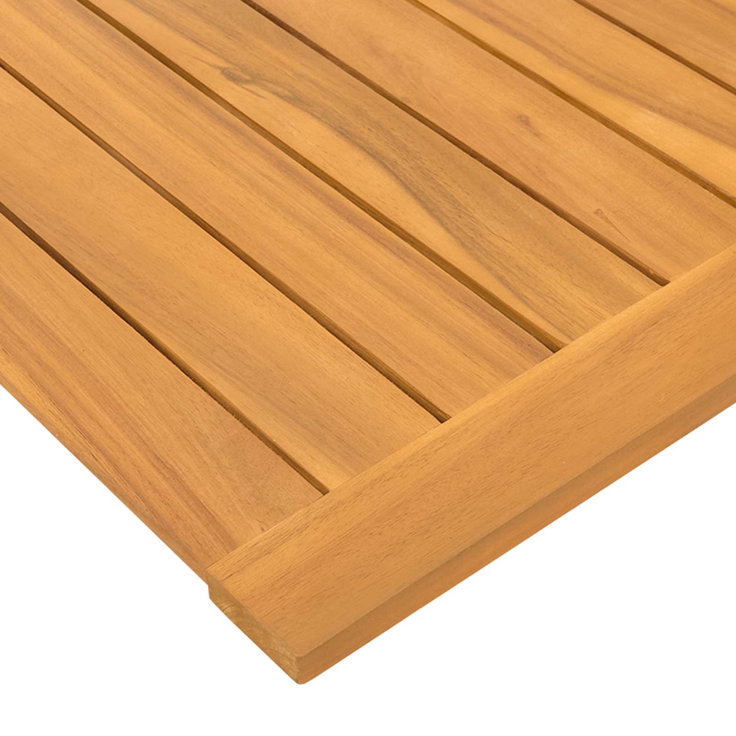 vidaXL Bath Mat Plain Brown 80 x 50 cm Solid Acacia Wood