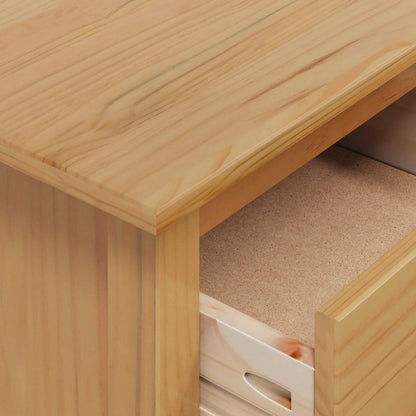 vidaXL Bedside Cabinet with Drawer HILL Honey Brown 46 x 35 x 65 cm