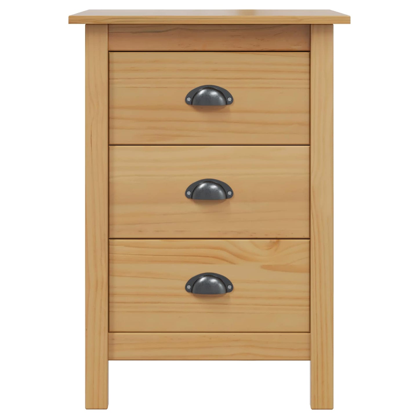 vidaXL Bedside Cabinet with Drawer HILL Honey Brown 46 x 35 x 65 cm