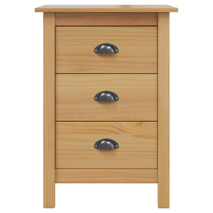 vidaXL Bedside Cabinet with Drawer HILL Honey Brown 46 x 35 x 65 cm