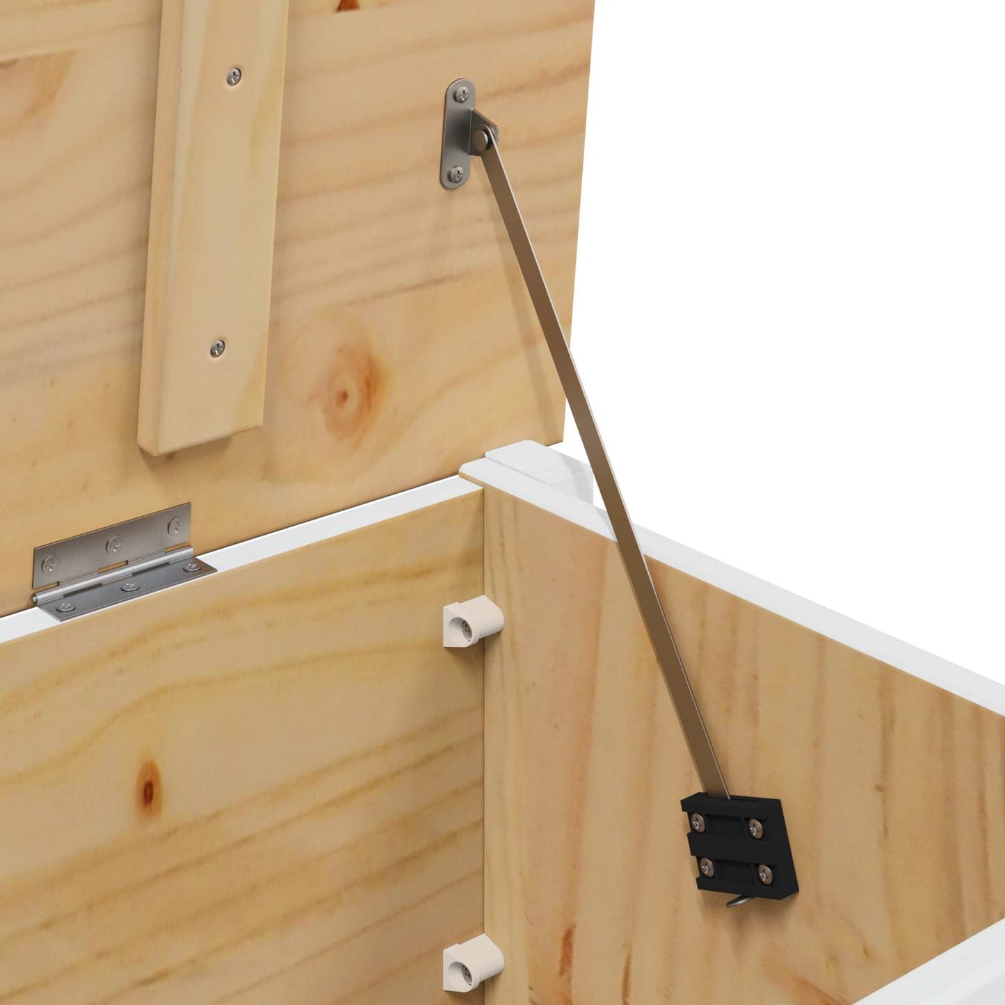 vidaXL Storage Box HILL White and Honey Brown 90 x 40 x 45 cm