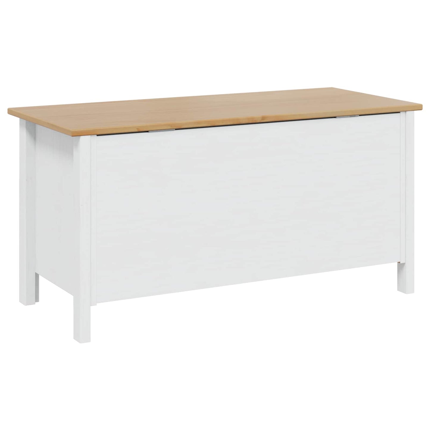 vidaXL Storage Box HILL White and Honey Brown 90 x 40 x 45 cm