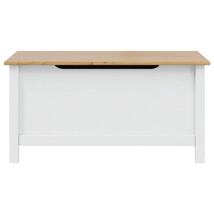 vidaXL Storage Box HILL White and Honey Brown 90 x 40 x 45 cm