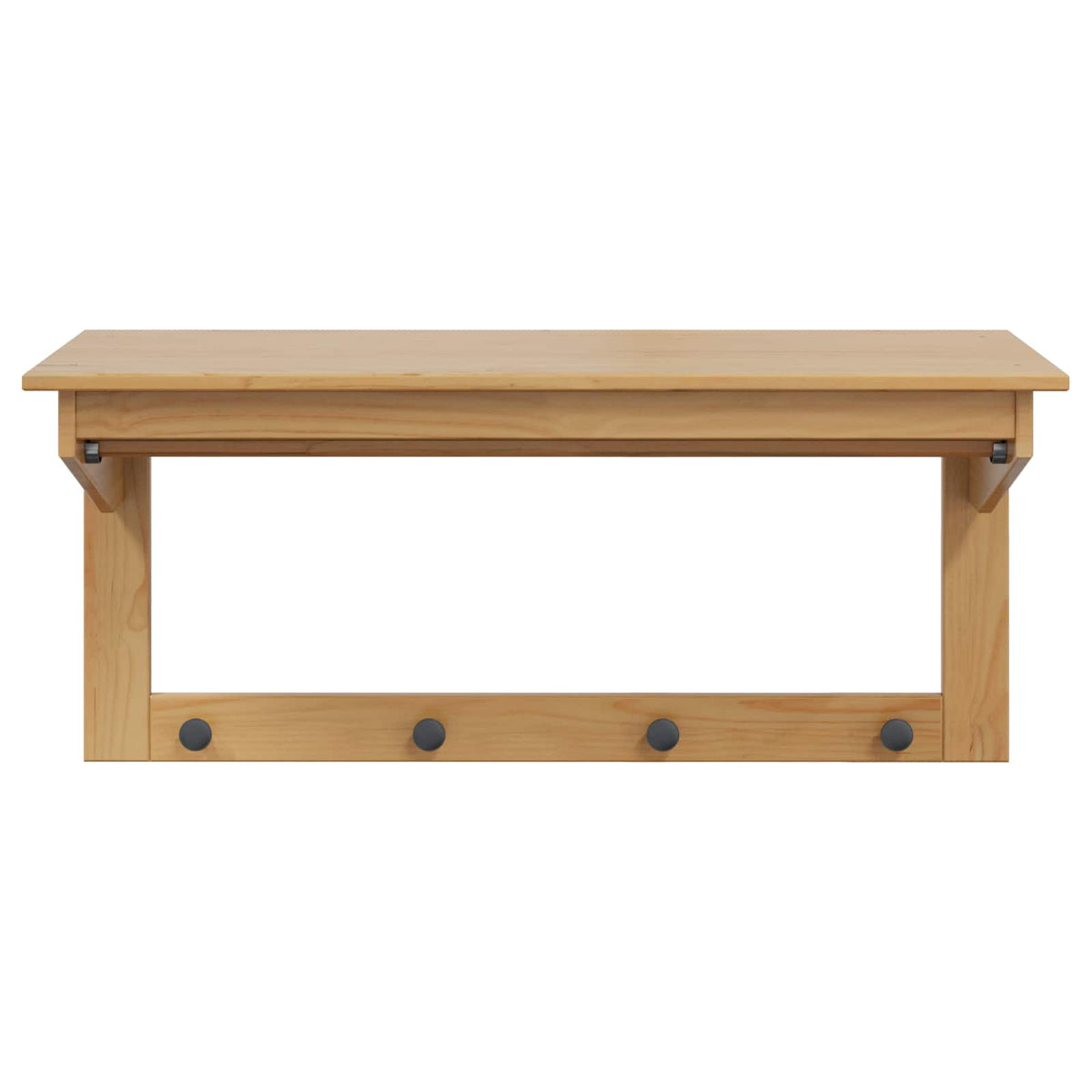 vidaXL Coat Rack HILL Honey Brown 90 x 35 x 41.5 cm Solid Pine Wood