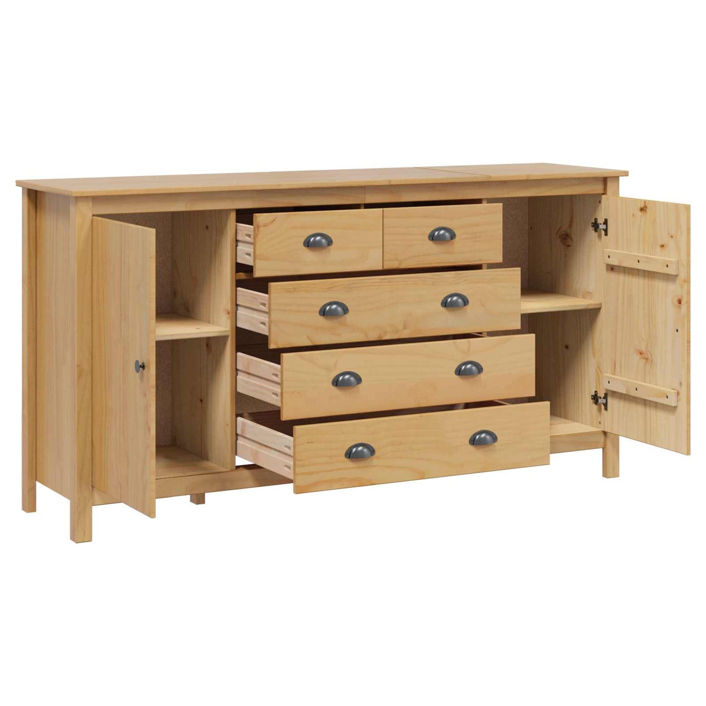 vidaXL Sideboard HILL Honey Brown 154 x 40 x 80 cm Solid Pine Wood