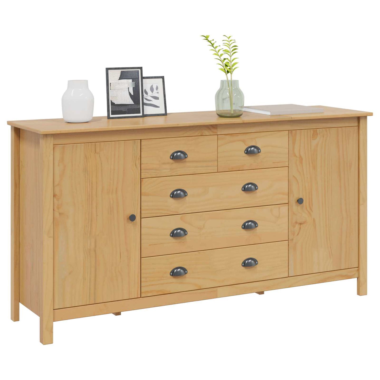 vidaXL Sideboard HILL Honey Brown 154 x 40 x 80 cm Solid Pine Wood