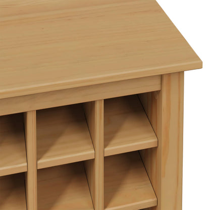 vidaXL Wine Cabinet HILL Honey Brown 79.5 x 40 x 107.5 cm