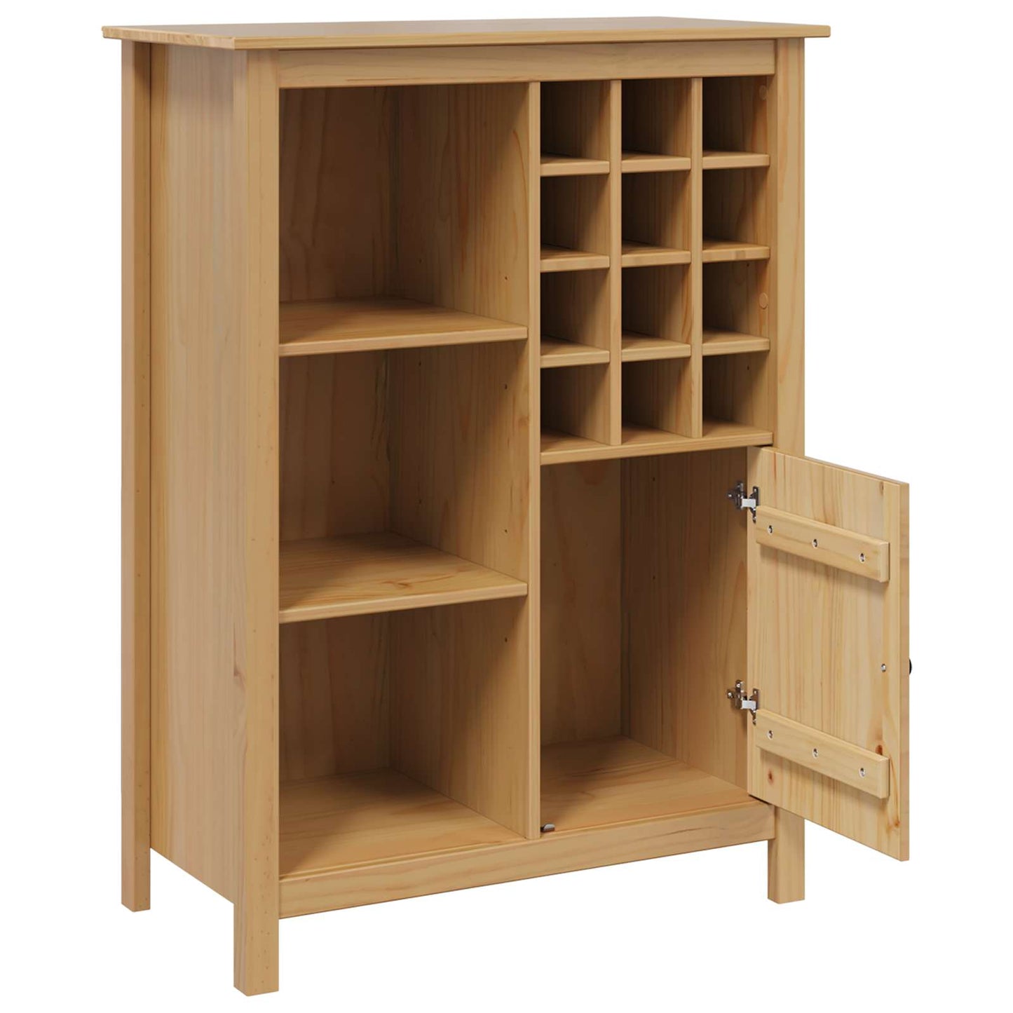 vidaXL Wine Cabinet HILL Honey Brown 79.5 x 40 x 107.5 cm