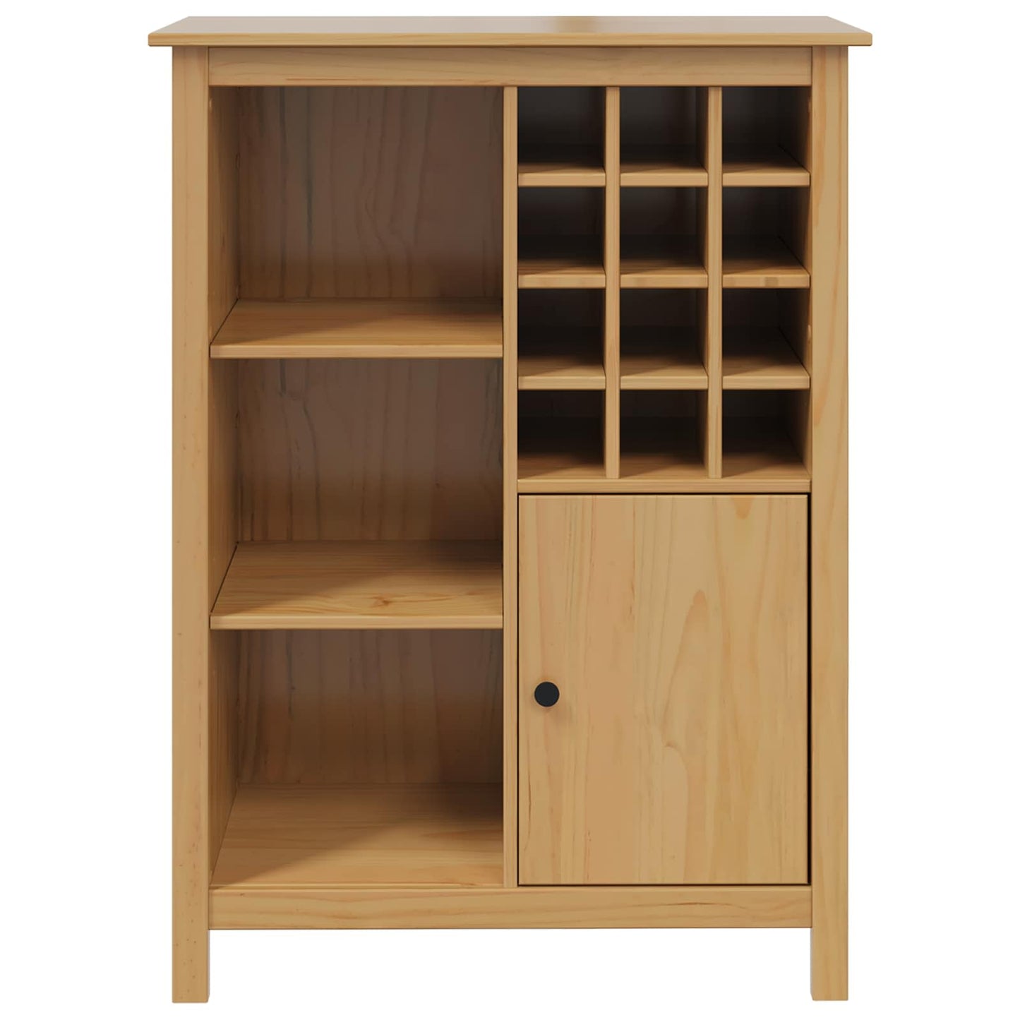 vidaXL Wine Cabinet HILL Honey Brown 79.5 x 40 x 107.5 cm