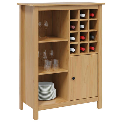vidaXL Wine Cabinet HILL Honey Brown 79.5 x 40 x 107.5 cm
