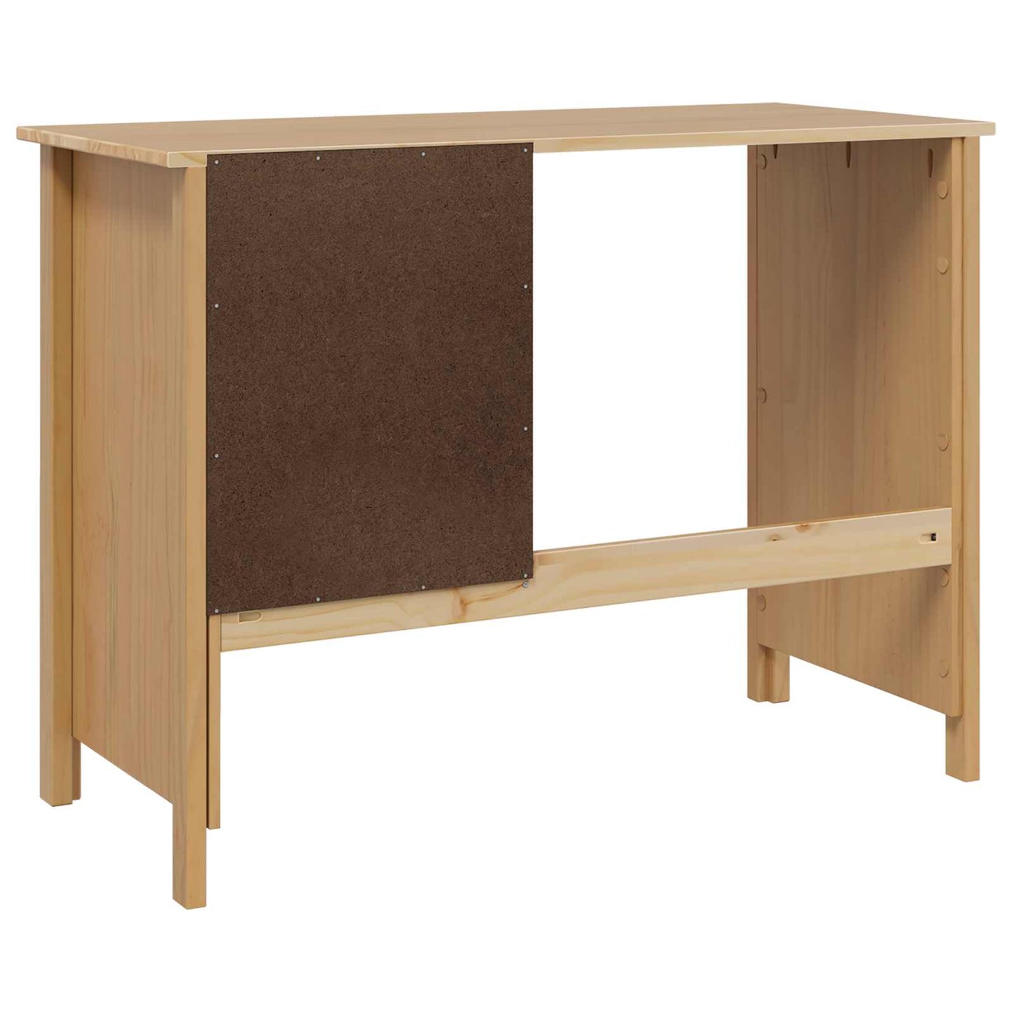 vidaXL Desk with Drawers with Drawer HILL Honey Brown 100 x 45 x 74 cm