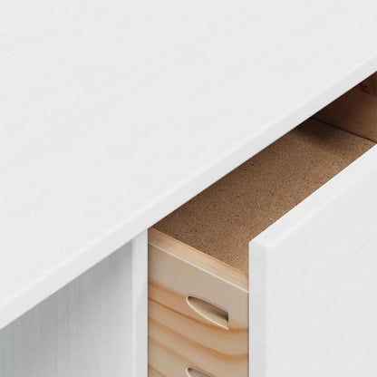 vidaXL Desk with Drawers HILL White 100 x 45 x 74 cm Solid Pine Wood