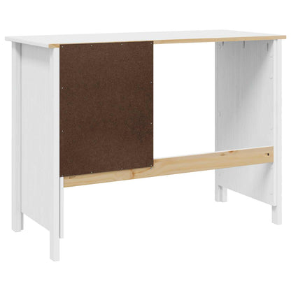 vidaXL Desk with Drawers HILL White 100 x 45 x 74 cm Solid Pine Wood