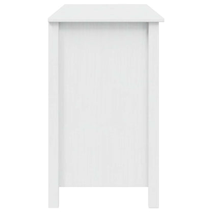 vidaXL Desk with Drawers HILL White 100 x 45 x 74 cm Solid Pine Wood