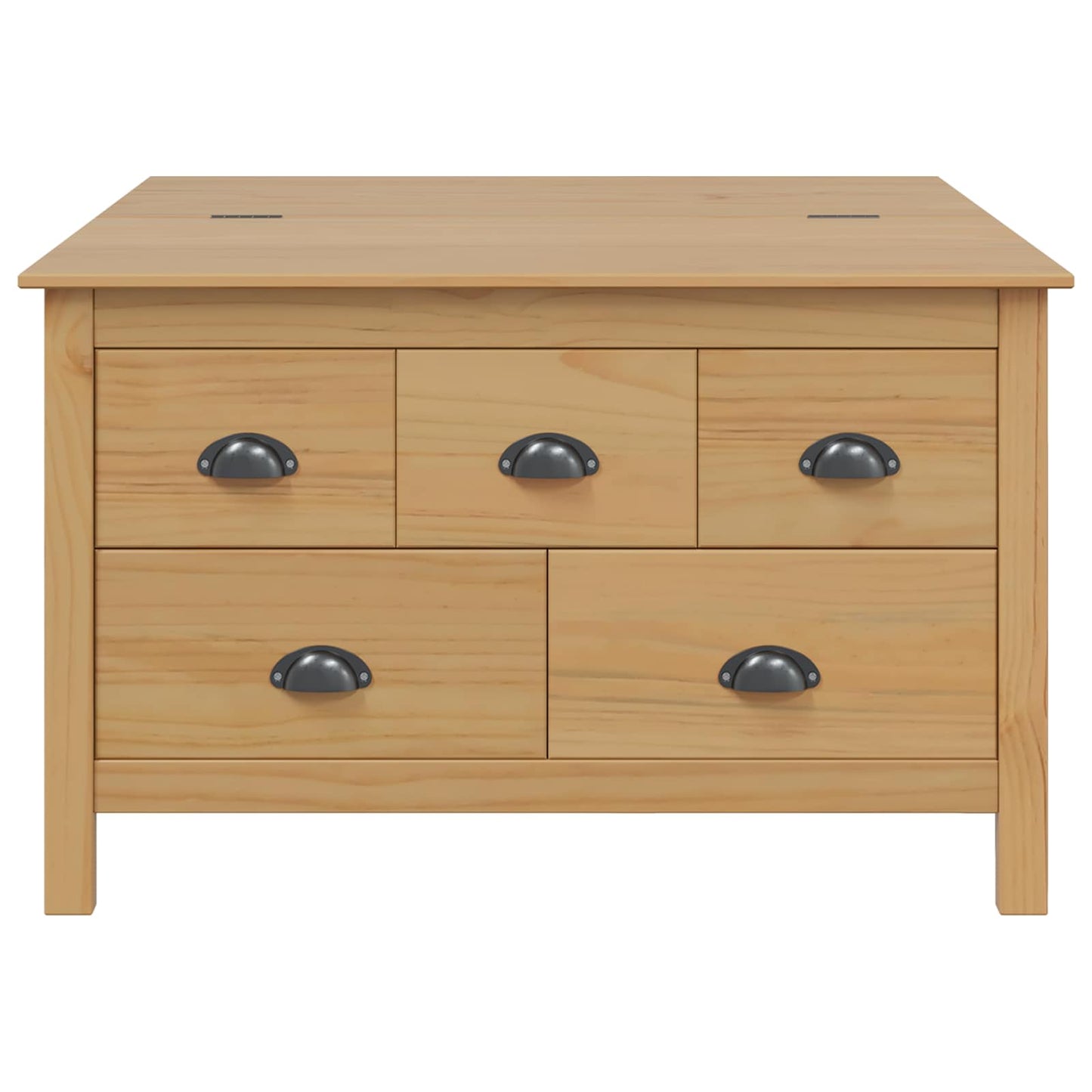 vidaXL Coffee Table with Drawer HILL Honey Brown 79.5 x 79.5 x 49 cm