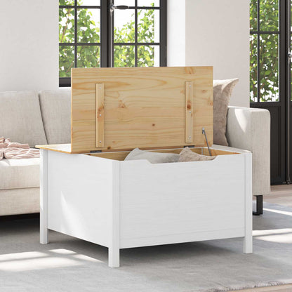 vidaXL Coffee Table HILL White and Honey Brown 79.5 x 79.5 x 49 cm