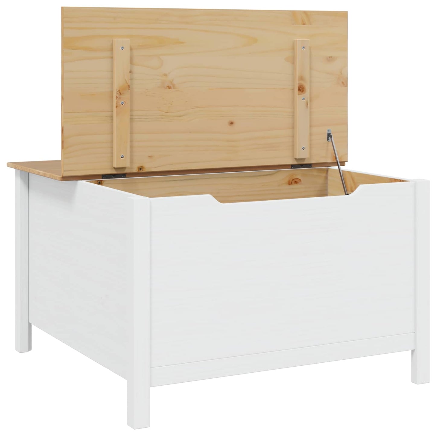 vidaXL Coffee Table HILL White and Honey Brown 79.5 x 79.5 x 49 cm