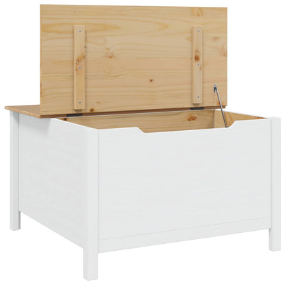 vidaXL Coffee Table HILL White and Honey Brown 79.5 x 79.5 x 49 cm