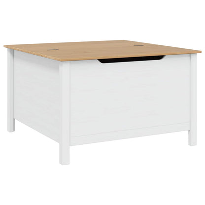 vidaXL Coffee Table HILL White and Honey Brown 79.5 x 79.5 x 49 cm