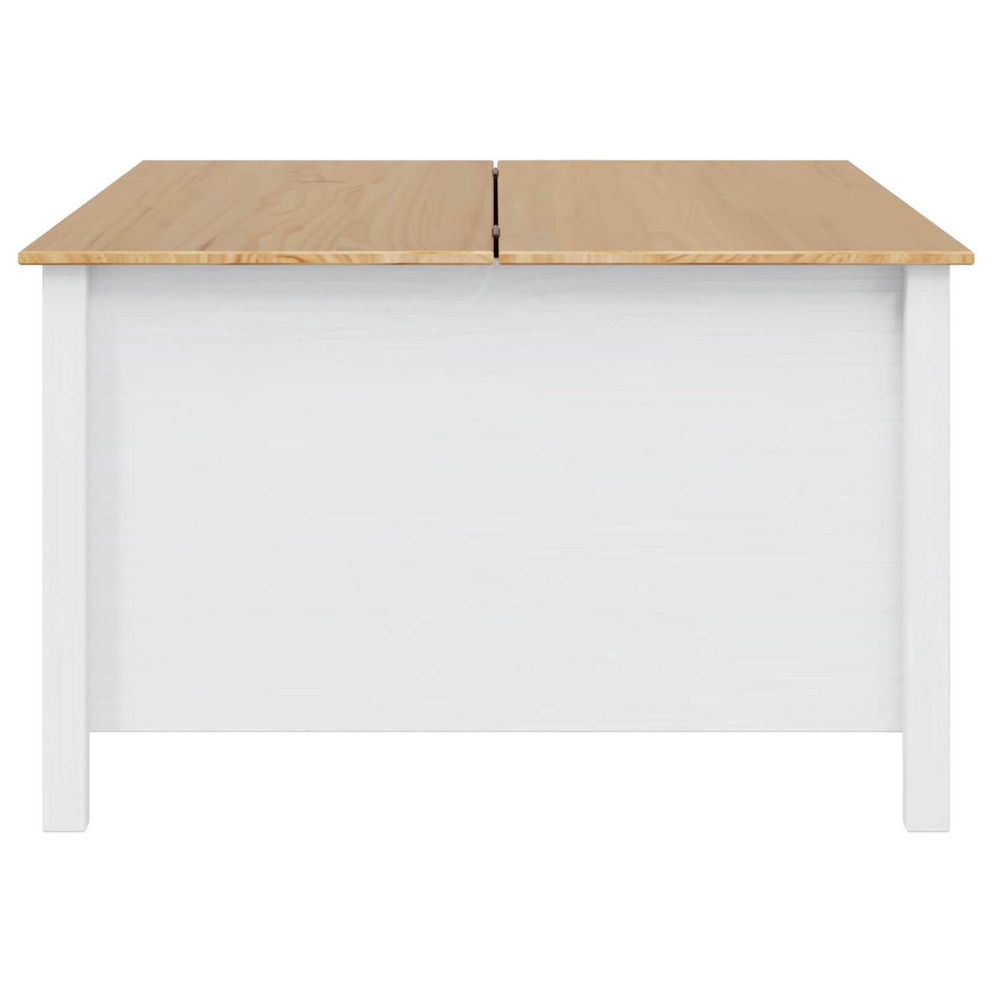 vidaXL Coffee Table HILL White and Honey Brown 79.5 x 79.5 x 49 cm
