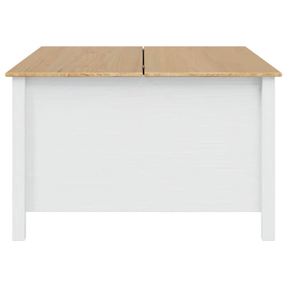vidaXL Coffee Table HILL White and Honey Brown 79.5 x 79.5 x 49 cm