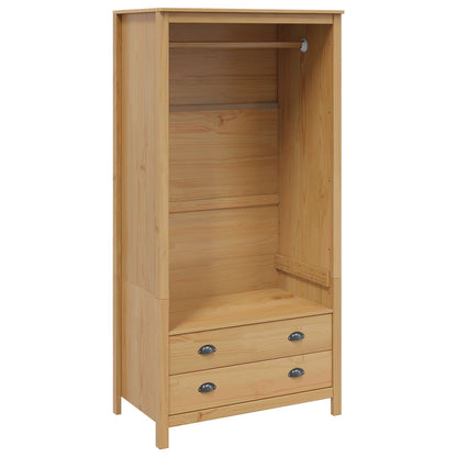 vidaXL Wardrobe HILL Honey Brown 84 x 50 x 170 cm Solid Pine Wood