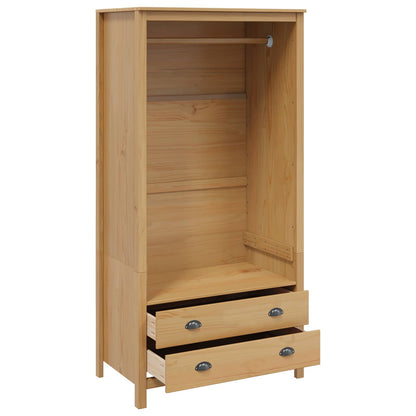 vidaXL Wardrobe HILL Honey Brown 84 x 50 x 170 cm Solid Pine Wood