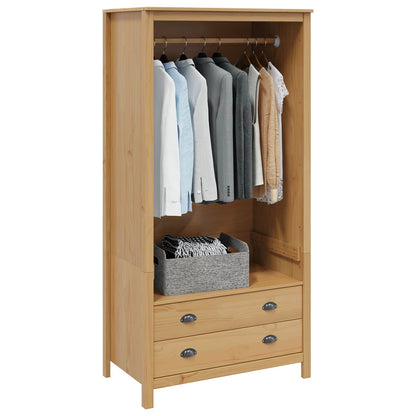 vidaXL Wardrobe HILL Honey Brown 84 x 50 x 170 cm Solid Pine Wood