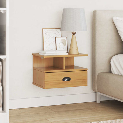 vidaXL Bedside Cabinet with Drawer HILL Honey Brown 40 x 31 x 27 cm