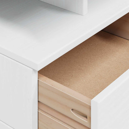 vidaXL Bedside Cabinet HILL White 40 x 31 x 27 cm Solid Pine Wood