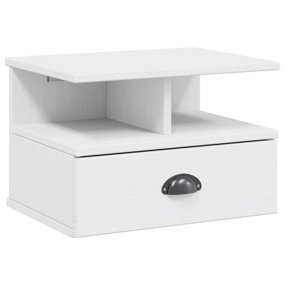 vidaXL Bedside Cabinet HILL White 40 x 31 x 27 cm Solid Pine Wood