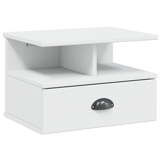 vidaXL Bedside Cabinet HILL White 40 x 31 x 27 cm Solid Pine Wood