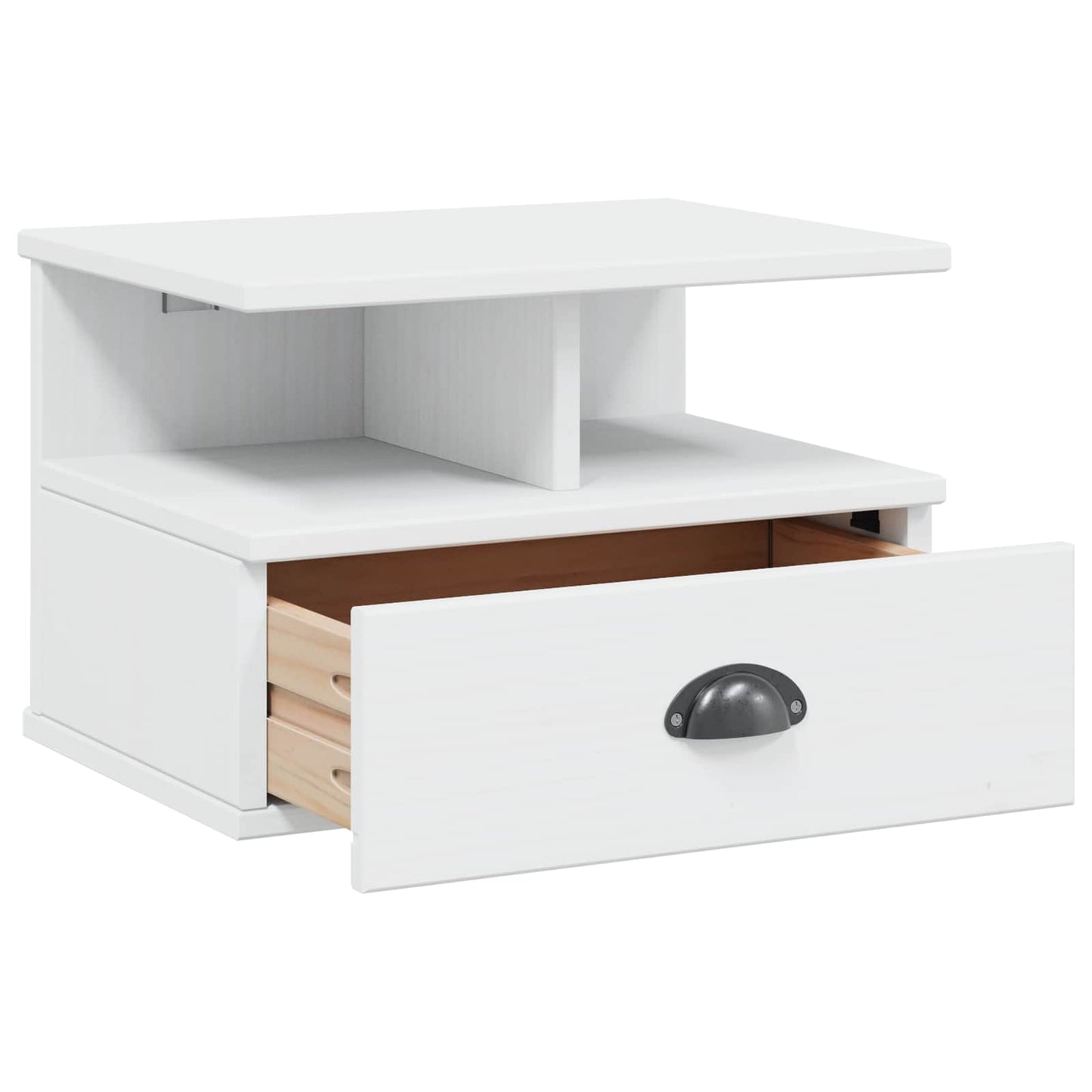 vidaXL Bedside Cabinet HILL White 40 x 31 x 27 cm Solid Pine Wood