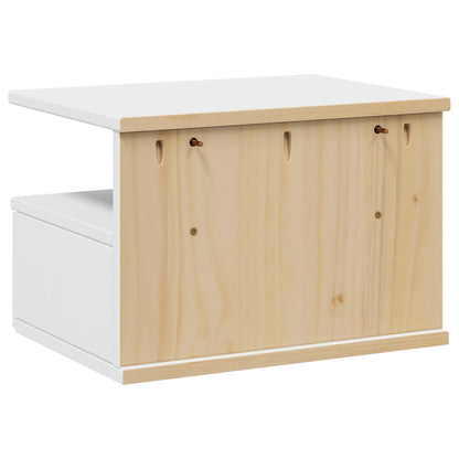 vidaXL Bedside Cabinet HILL White 40 x 31 x 27 cm Solid Pine Wood